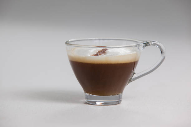 istock Transparent coffee cup with creamy froth 643973932