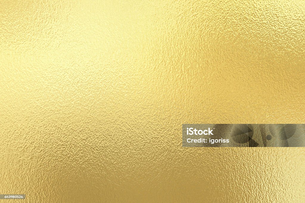Gold foil texture background Gold foil paper decorative texture background for artwork. Gold - Metal Stock Photo