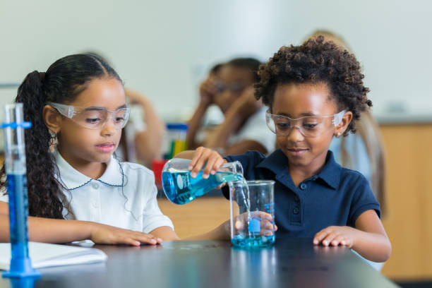 istock African American STEM school students in science class 643984448