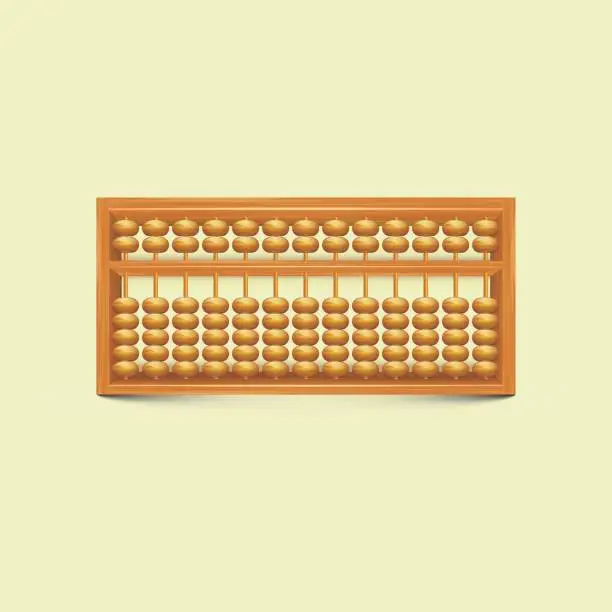 Vector illustration of Vector chinese vintage abacus