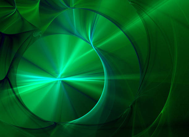 istock Abstract illustration of a fractal pattern on black background 644016314