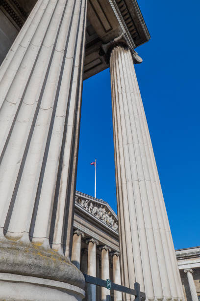 istock Roman styled columns against blue sky 644028758