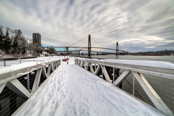 istock aluminum alloy bridge with snow 644038182
