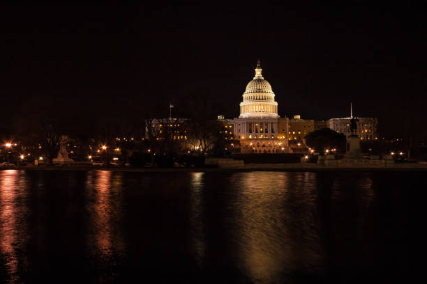 istock Capitol Building at Night, Washington DC, USA 644044460