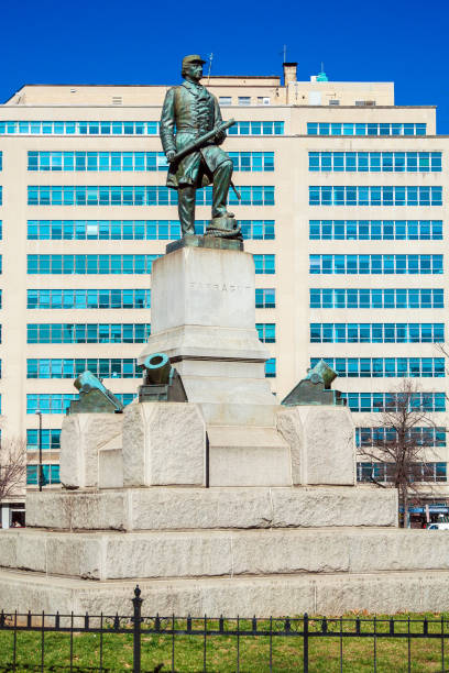 monumento de david glasgow farragut, washington dc, eua - farragut - fotografias e filmes do acervo