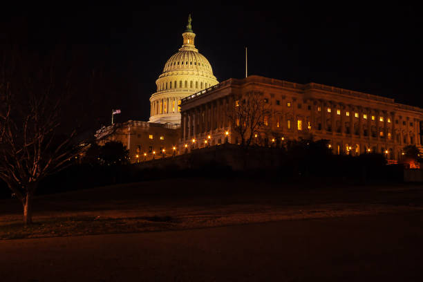 istock Capitol Building at Night, Washington DC, USA 644044536