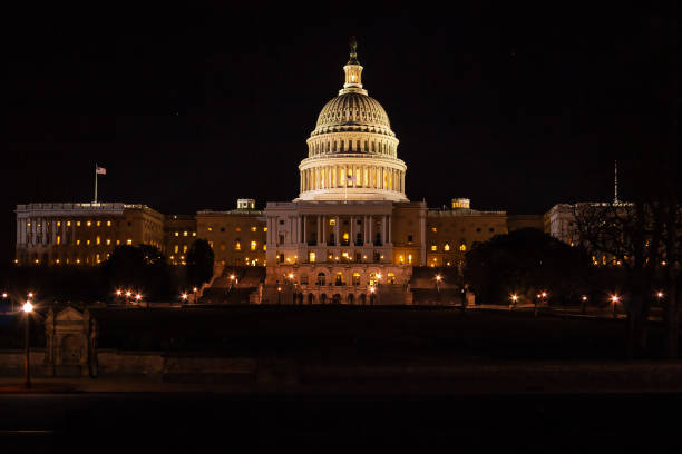 istock Capitol Building at Night, Washington DC, USA 644044538