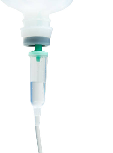 istock IV tube hanging on white background 644054460