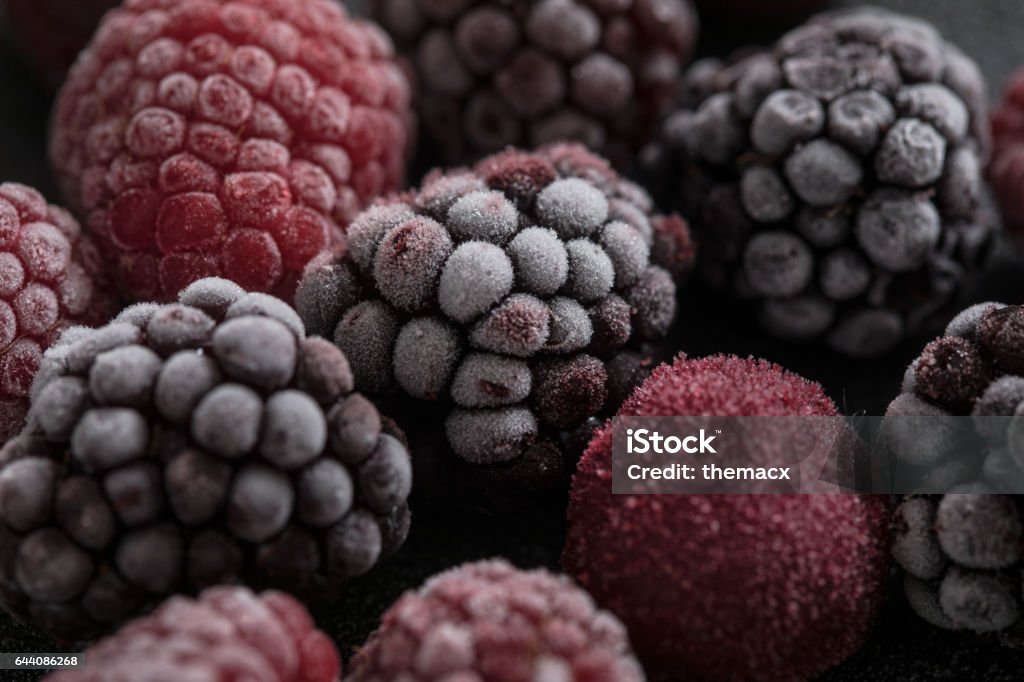Close-up to frozen berry fruit Close-up to frozen berry fruit. Frozen Stock Photo