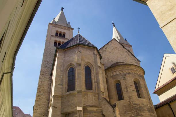 istock Christian cathedral St. George's Basilica in Prague 644092734