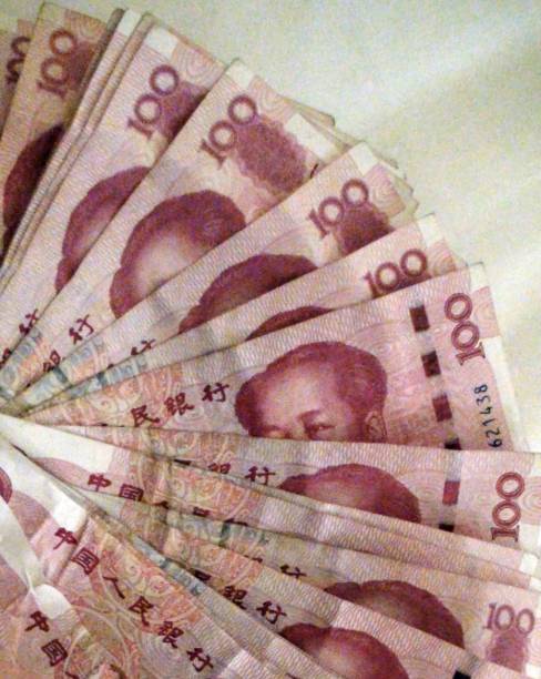 istock Chinese Yuan Note Paper Currency Scenery In Beijing China 644098874