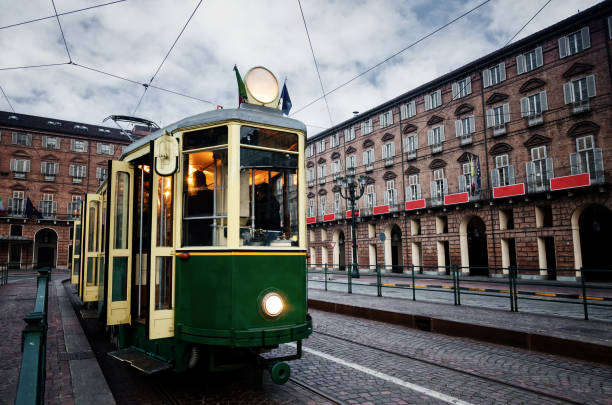 istock historical tram in Turin (Italy) 644113114