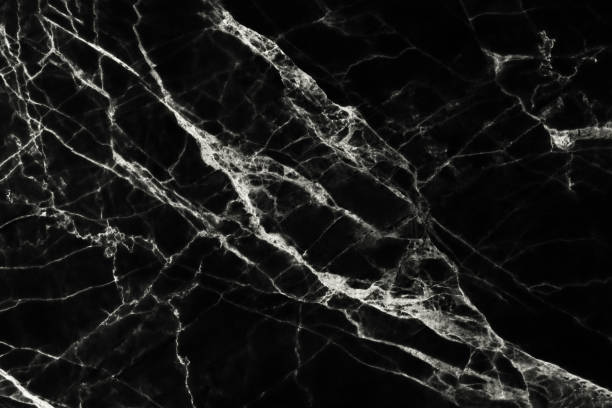 istock The luxury of black marble texture and background. 644134720