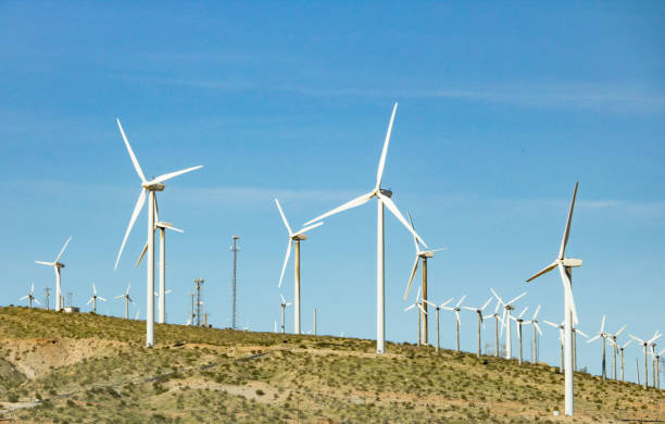 istock Wind Turbines in San Gorgonio Pass Generating Renewable Energy 644147684