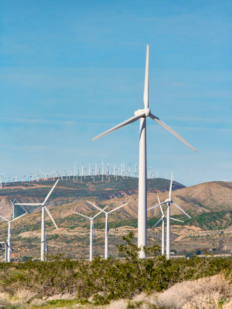 istock Wind Turbines in San Gorgonio Pass Generating Renewable Energy 644148104