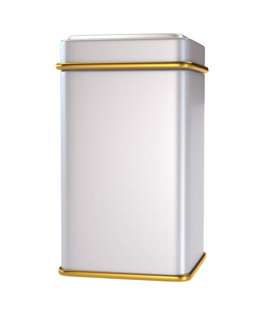istock 3D Rendering Metal box isolated on a white background 644151364