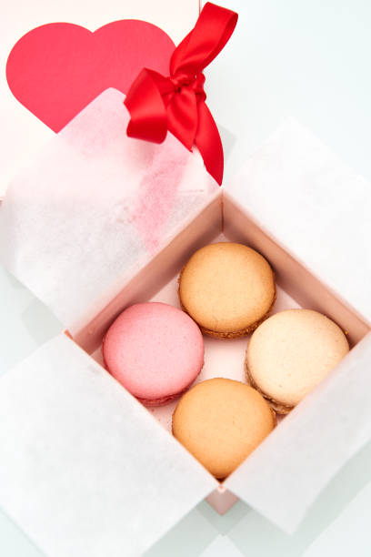 istock 4 colorful Valentine's macaroons dessert 644152168