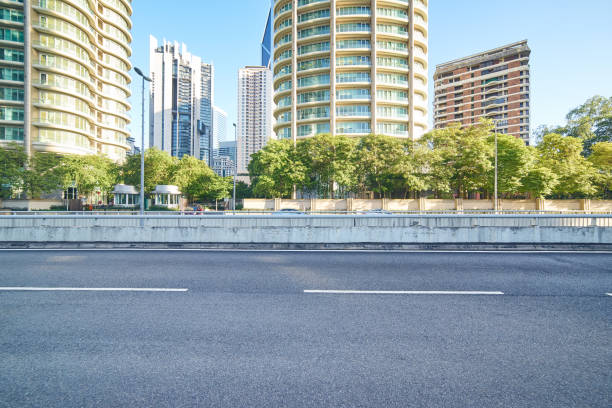 istock Empty asphalt road and modern buildings in Kuala Lumpur,Malaysia. 644155354