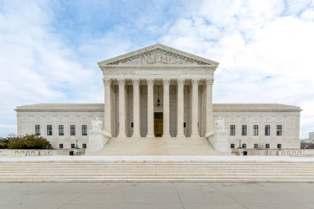 Supreme Court of the United States The Supreme Court of the United States SCOTUS located on 1st Street N.E. Washington DC is the highest federal court of the United States. local landmark photos stock pictures, royalty-free photos & images