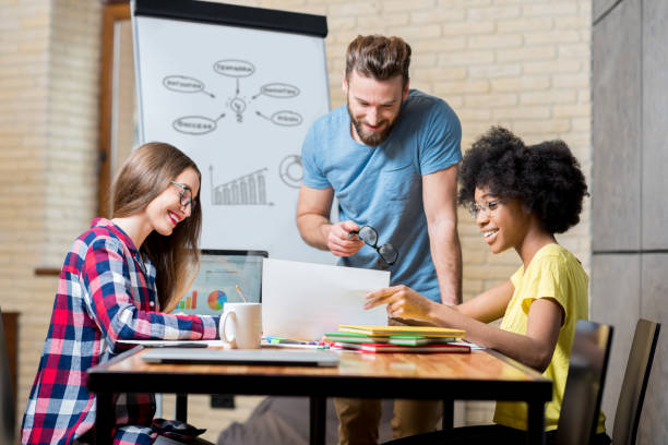 istock Coworkers working indoors 644188928