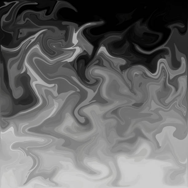 istock Gray White Digital Acrylic Color Swirl Or Similar Marble Twist 644191894