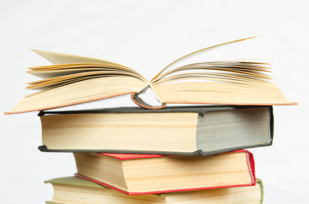 istock a stack of colorful books in a library or a room 644196322