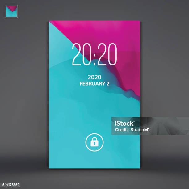 Stock Lock Screen Modern Lock Screen For Mobile Apps Stock Illustration - Download Image ...