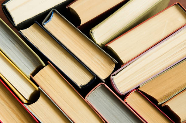 istock a stack of colorful books in a library or a room 644196826