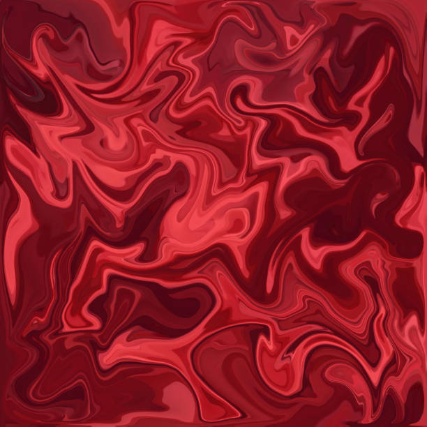 istock Red Digital Acrylic Color Swirl Or Similar Marble Twist 644205008