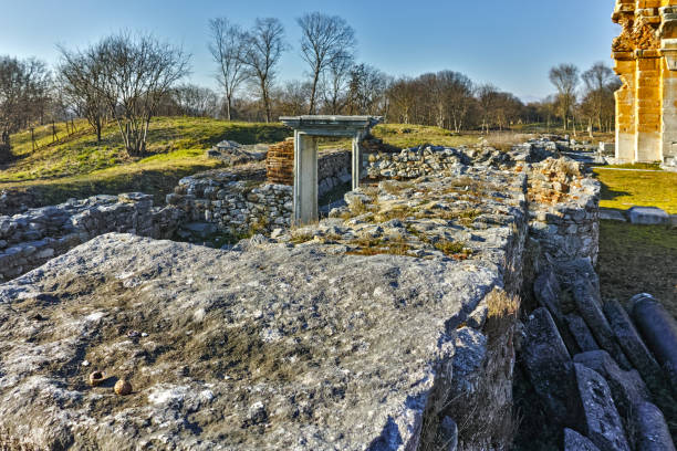 istock Basilica in the archeological area of ancient Philippi, Greece 644205308