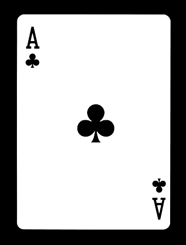 One of a series of images showing each playing card in a standard deck. All images have a clipping path for easy manipulation. This one is the Five of Hearts.