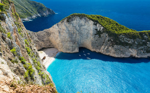 istock Navagio Bay at Zakynthos, Greece 644213888