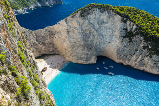 istock Navagio Bay at Zakynthos, Greece 644215718