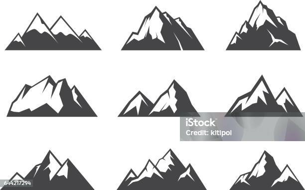 Vector Design Of Moutain Graphic Stock Illustration - Download Image Now - Mountain, Mountain Biking, Illustration