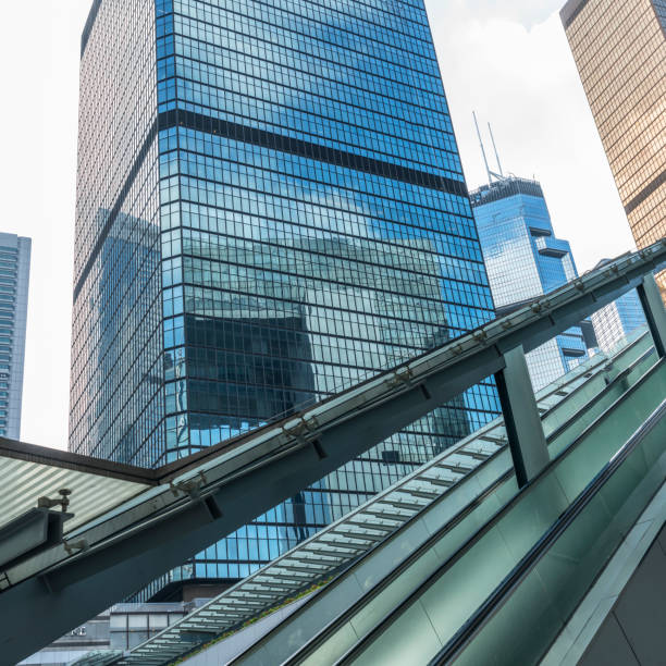 istock Escalator in Hong Kong downtown district 644220550