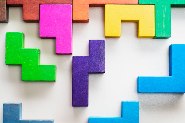 istock Geometric shapes in different colors 644223604