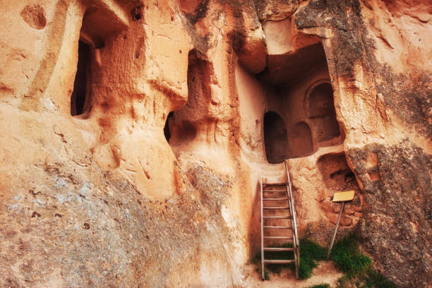 istock cave city in Cappadocia Turkey 644234396