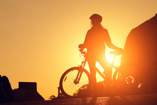 istock mountainbike at sunset 644234914