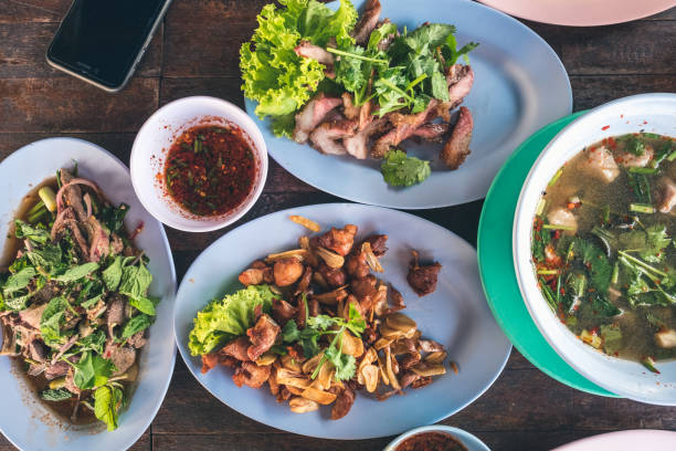 istock Spicy thai food big meal 644237894