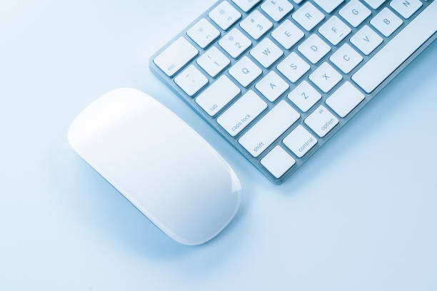 Computer keyboard and on desk close up
