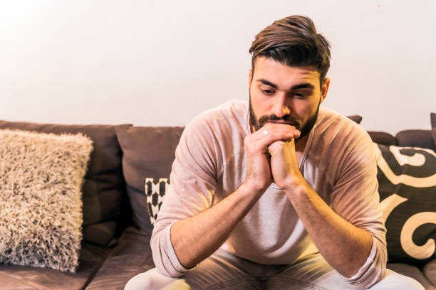 istock Hopeless man on the sofa 644259142