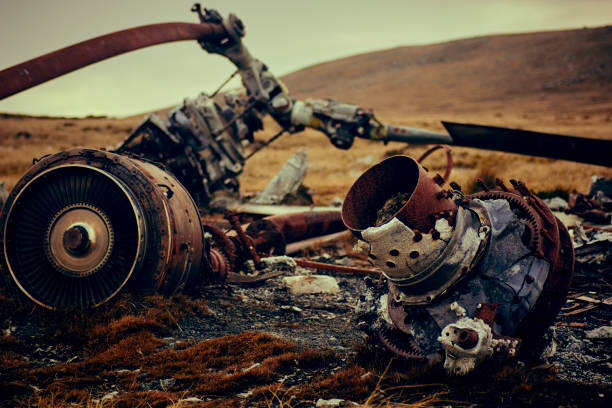 istock Falkland Islands Chinook Helicopter crash site 644267166