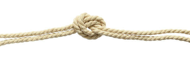 istock Beige cotton rope knot 644268382