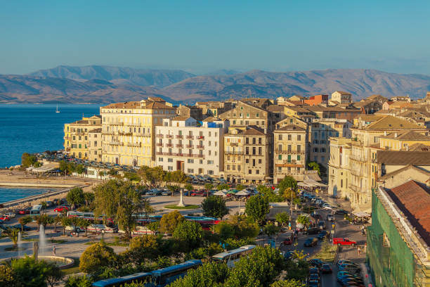 istock Aerial view on Corfu city 644271686