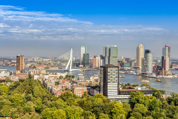 istock Aerial view of Rotterdam 644272906