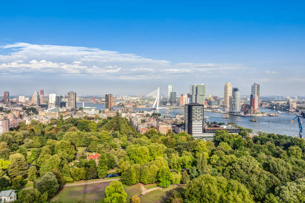 istock Aerial view of Rotterdam 644273172