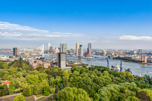 istock Aerial view of Rotterdam 644273314