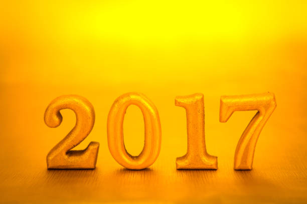 istock Number 2017 placed on gold elegant glamour background 644276930