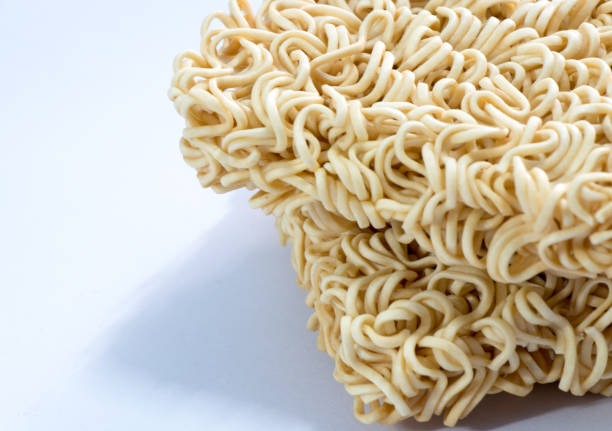 istock Instant noodles isolated on white background 644287248