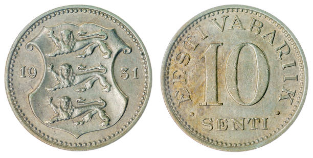 istock 10 senti 1931 coin isolated on white background, Estonia 644291258